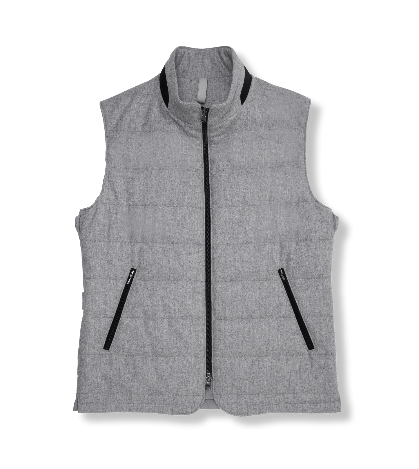 Grey Wool Quilted Bodywarmer Vest