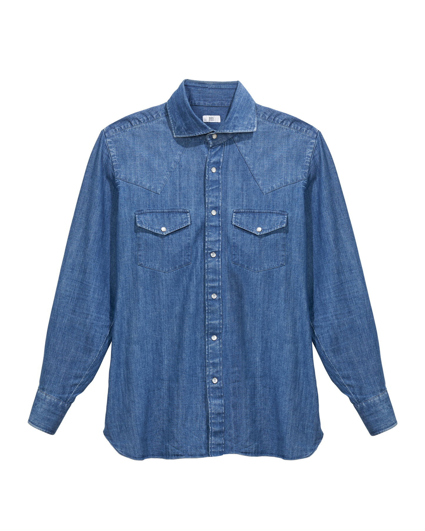 Washed Denim Western Shirt