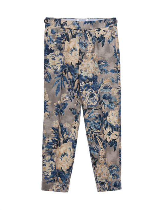 Ocean Blue Floral Trouser