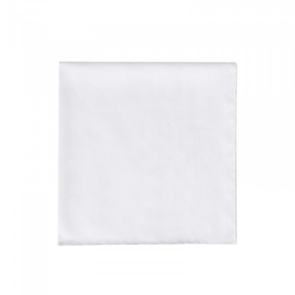 White Poplin Pocket Square