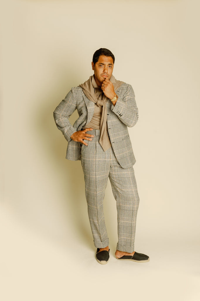 Summer Tweed Glen plaid Suit