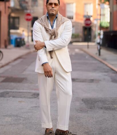 (product) Ivory Flannel Suit Jacket