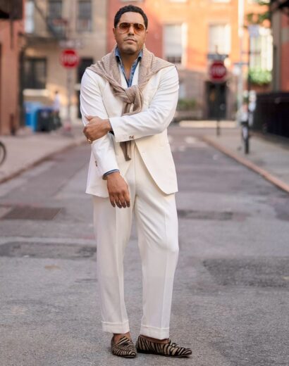 (product) Ivory Flannel Suit Jacket