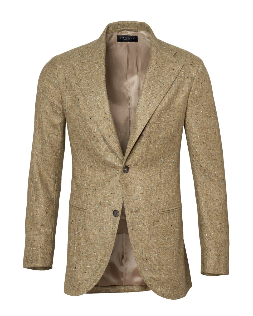 (product) Beige Cashmere Donegal Tweed Sport Coat