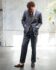 (product) Grey Wool Suit Trouser