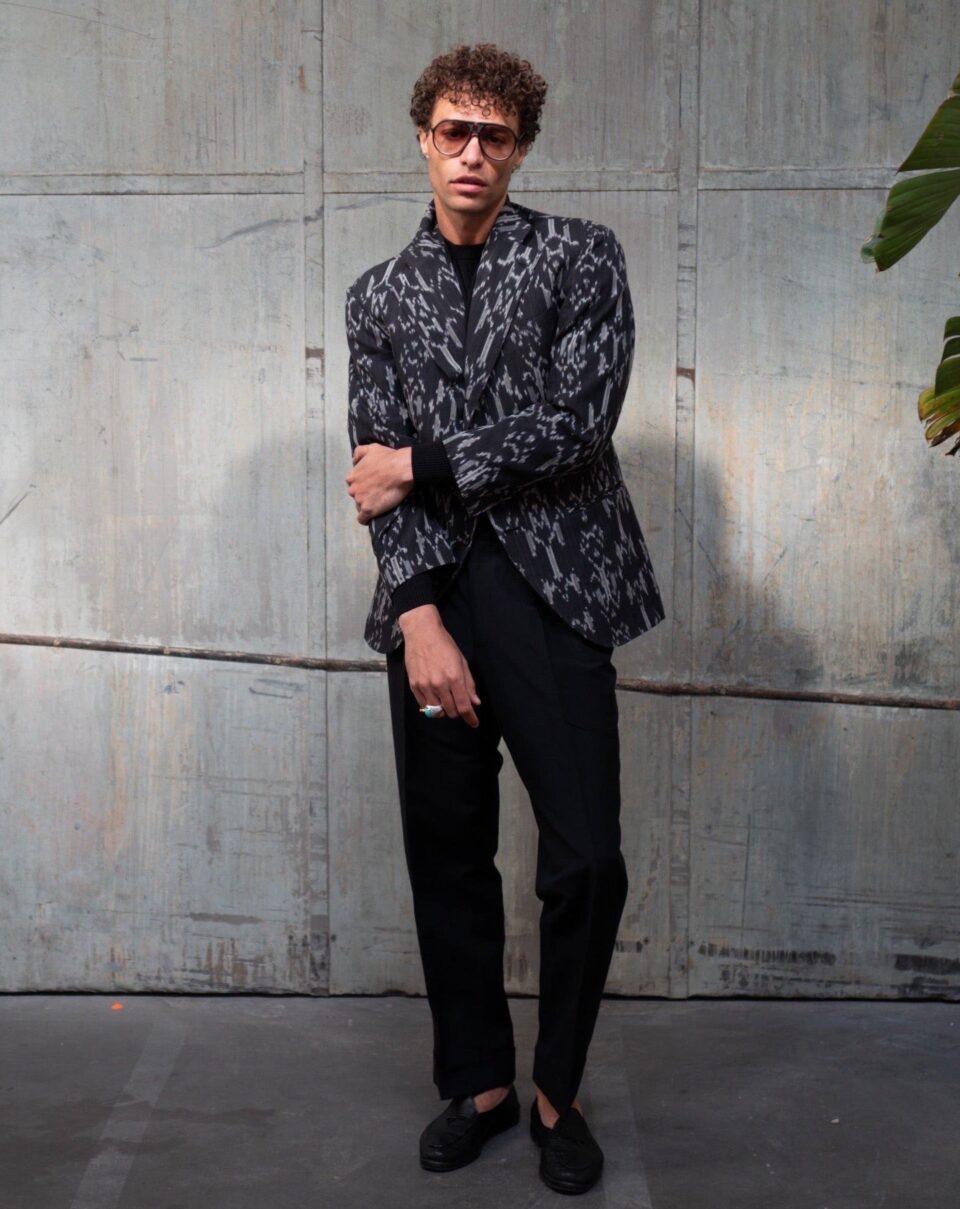 (product) Black Ikat Jacket