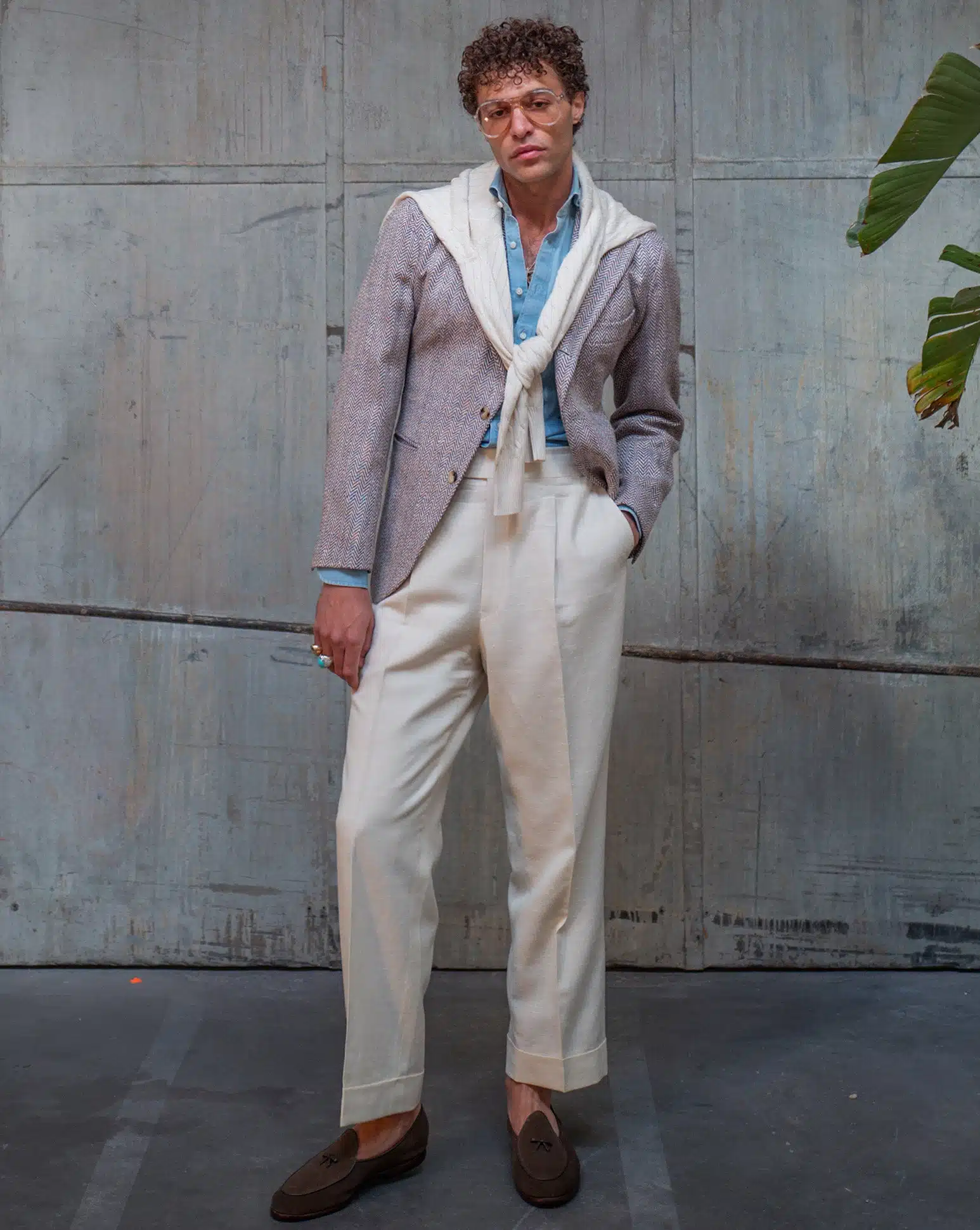 [ANDERSSON BELL]★MAGGIE RAW-CUT HERRINGBONE JACKET ANDERSSON BELL]☆MAGGIE RAW-CUT HERRINGBONE JACKET