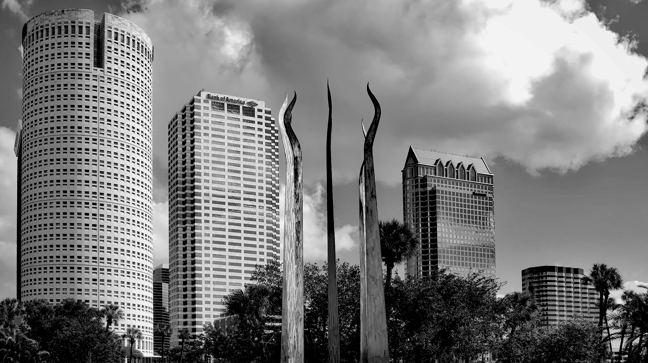 Black & White Image of Tampa City