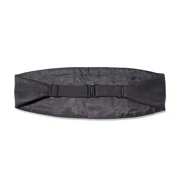 Black Silk Grosgrain Cummerbund Back
