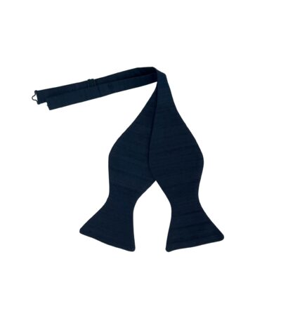 ANGEL RAMOS Navy Dupioni Silk Hand-Tie Bowtie