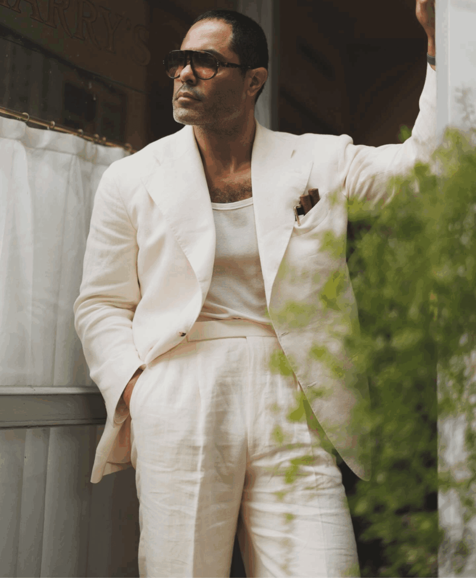 ANGEL RAMOS Cream Linen Suit